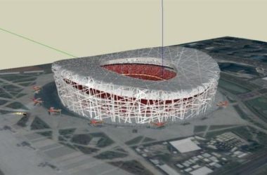 Sketchup体育馆模型|多层体育馆，鸟巢，现代风格-BIM建筑网