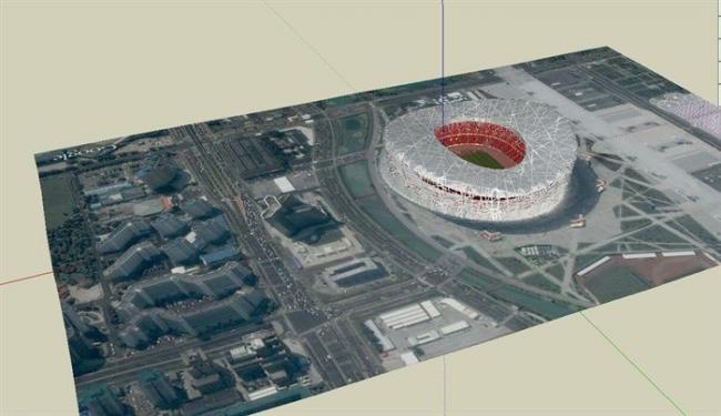 Sketchup体育馆模型|多层体育馆，鸟巢，现代风格