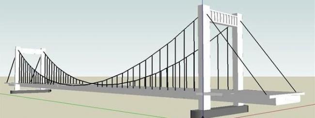 Sketchup车站路桥|现代风格，车行桥梁