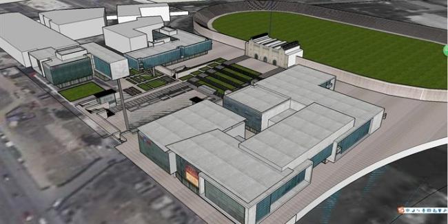 Sketchu工业厂房|多层厂房工厂规划厂区，现代风格