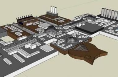 Sketchu工业厂房|多层工厂厂房工业厂区，现代风格-BIM建筑网