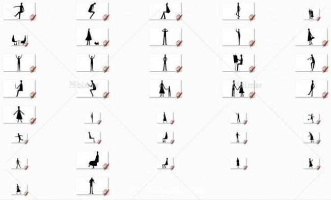 Sketchup素材模型|妹岛和世方案常用人物合集，模型素材组件