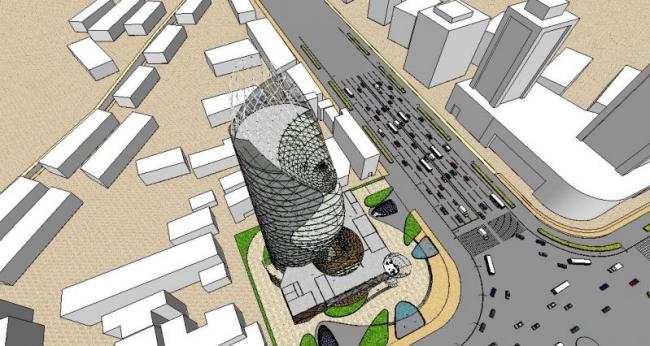 Sketchup办公模型|高层办公楼，现代风格