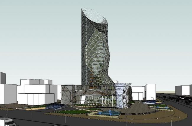 Sketchup办公模型|高层办公楼，现代风格