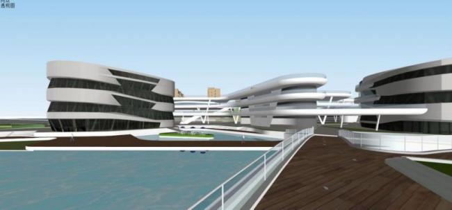 Sketchup综合体模型|万科多层高层混合商业综合体，苏南万科第五园商业，现代风格