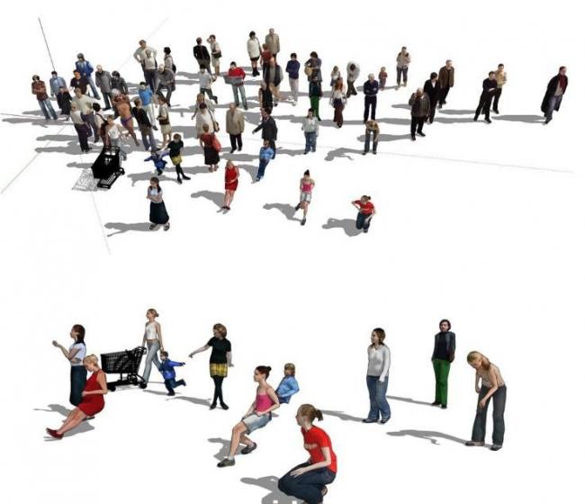 Sketchup素材模型|三维人物模型大全，建筑模型组件素材