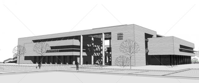 Sketchup文化模型|多层博物馆展览馆，文化建筑，现代风格