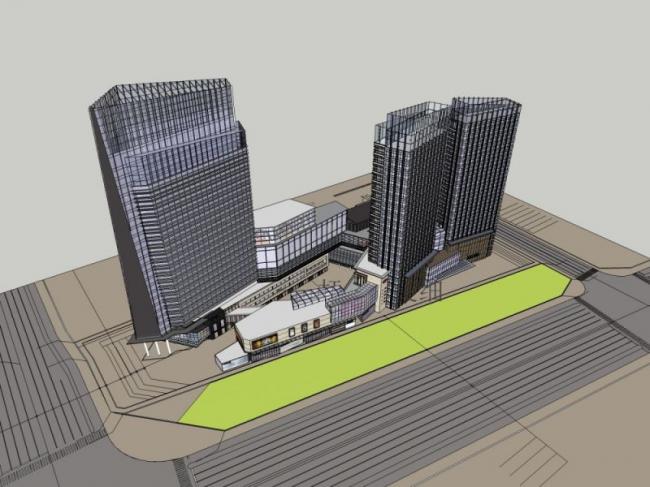Sketchup综合体模型|多层高层混合，商业综合体，现代风格