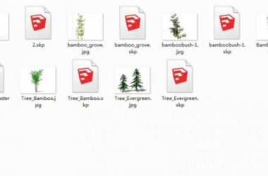 Sketchup素材模型|SU植物树素材，建筑模型组件素材-BIM建筑网
