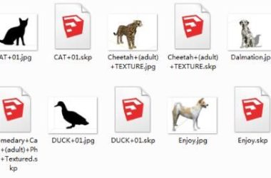 Sketchup素材模型|动物SU素材，建筑模型组件素材-BIM建筑网