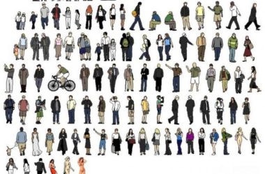 Sketchup素材模型|2D人物SU素材，建筑模型素材组件-BIM建筑网