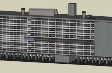 Sketchup住宅模型|高层公寓，马赛公寓，柯布西耶，现代风格-BIM建筑网