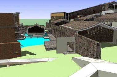 Sketchup酒店模型|多层旅馆，现代风格-BIM建筑网