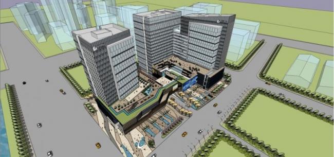Sketchup综合体模型|多高层商业综合体，现代风格