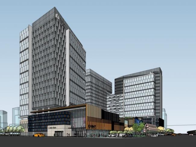 Sketchup综合体模型|多高层商业综合体，现代风格