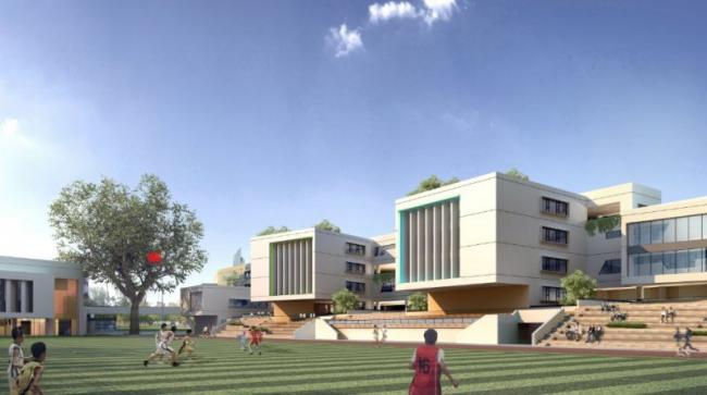 Sketchup学校模型|多层学校中学，校园教育建筑，现代风格