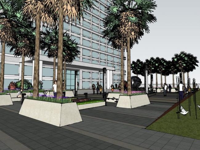 Sketchup医院模型|多层医院，医疗建筑，现代风格