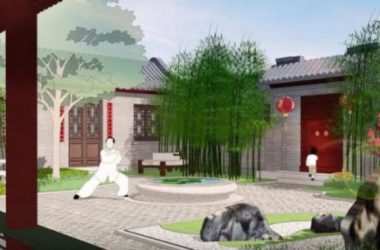 Sketchup景观模型|四合院景观，中式风格-BIM建筑网