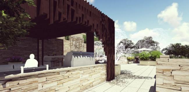 Sketchup景观模型|别墅景观，西班牙风格，古典风格