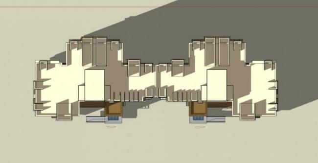 Sketchup住宅模型|高层住宅，一梯五户，居住建筑，西方新古典风格