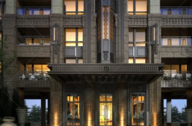 Sketchup住宅模型|高层住宅，ArtDeco风格，现代风格-BIM建筑网