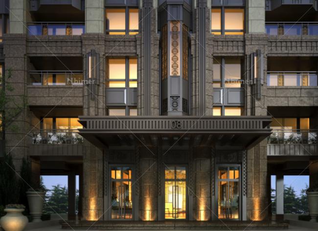 Sketchup住宅模型|高层住宅，ArtDeco风格，现代风格