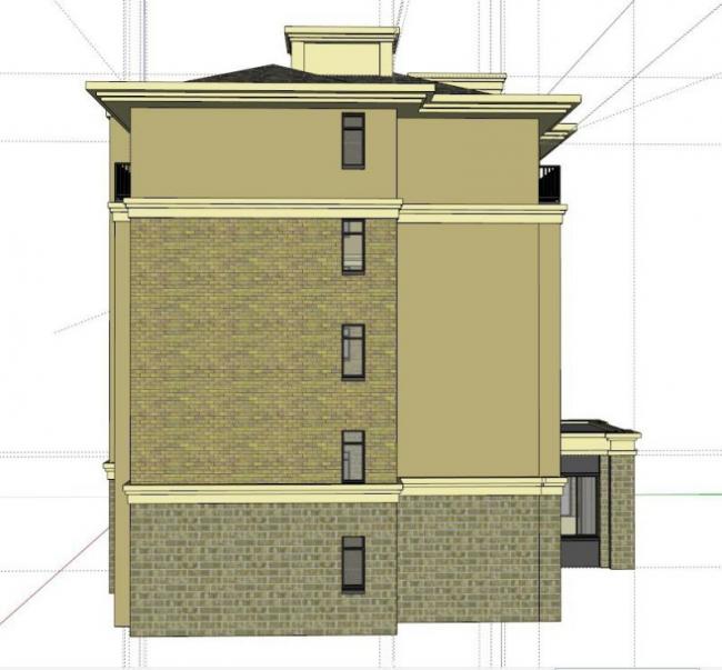 Sketchup住宅模型|多层住宅，居住建筑，古典风格