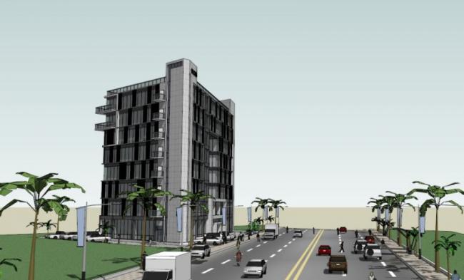 Sketchup办公模型|多层办公楼，现代风格