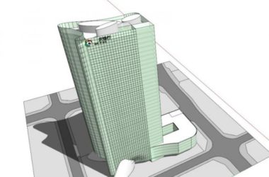 Sketchup办公模型|超高层办公楼，现代风格-BIM建筑网