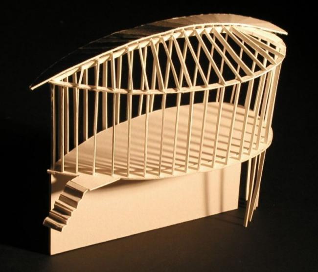 Sketchup文化模型|多层教堂，瑞士圣本笃教堂，彼得·卒姆托，文化建筑，现代风格