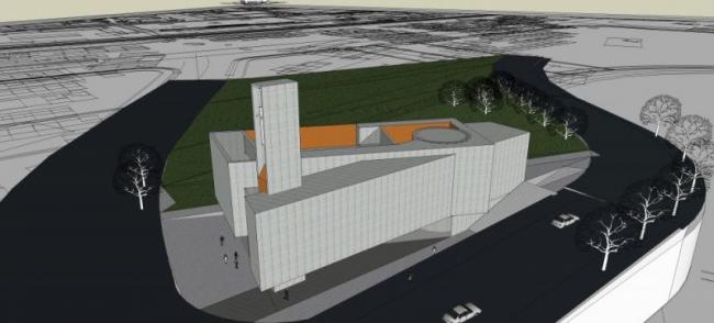 Sketchup文化模型|多层教堂，文化建筑，现代风格