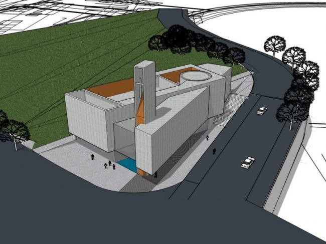 Sketchup文化模型|多层教堂，文化建筑，现代风格