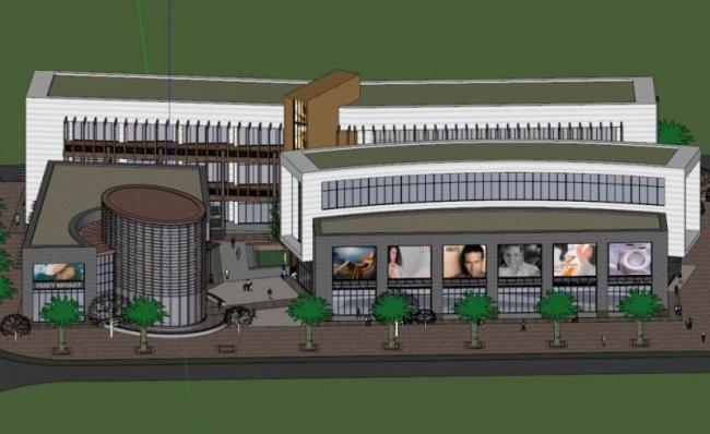 Sketchup商业模型|多层商业街会所，购物广场，现代风格