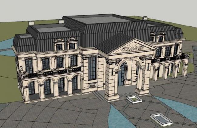 Sketchup商业模型|多层会所，法式古典风格