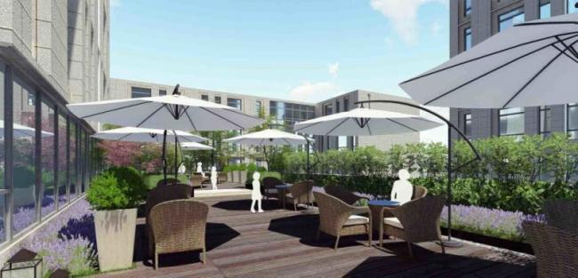 Sketchup景观模型|屋顶花园景观，现代风格