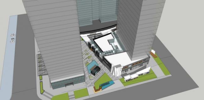Sketchup综合体模型|高层商业综合体，现代风格
