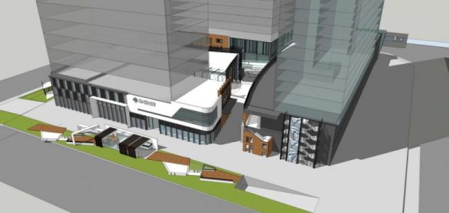 Sketchup综合体模型|高层商业综合体，现代风格