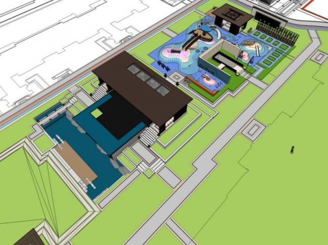 Sketchup商业模型|多层会所，现代风格