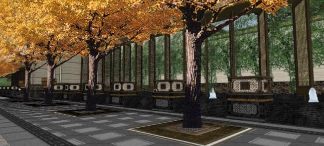 Sketchup商业模型|多层售楼处，现代中式风格