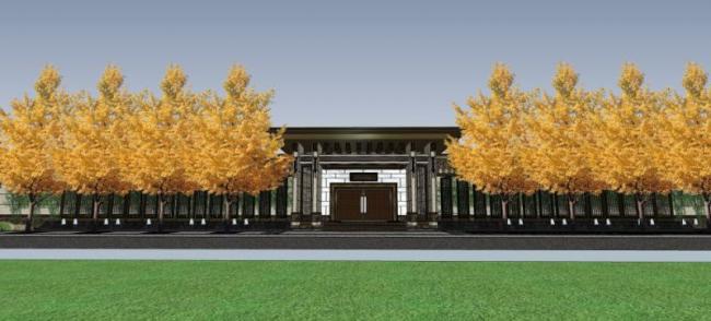 Sketchup商业模型|多层售楼处，现代中式风格