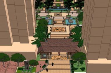 Sketchup景观模型|住宅景观，小区景观，古典风格-BIM建筑网