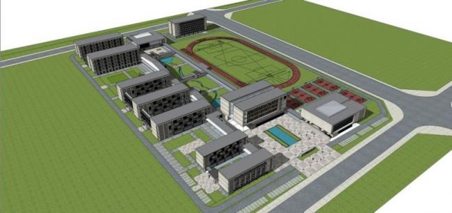 Sketchup学校模型|多层学校，校园教育建筑，现代风格