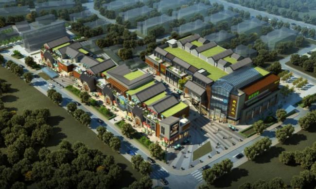 Sketchup商业模型|多层商业街，现代风格