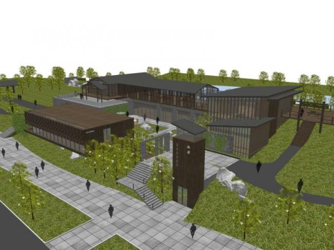 Sketchup商业模型|会所，东方新古典