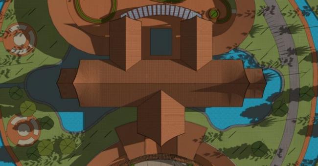 Sketchup酒店模型|南方度假酒店，多层酒店，东南亚风格