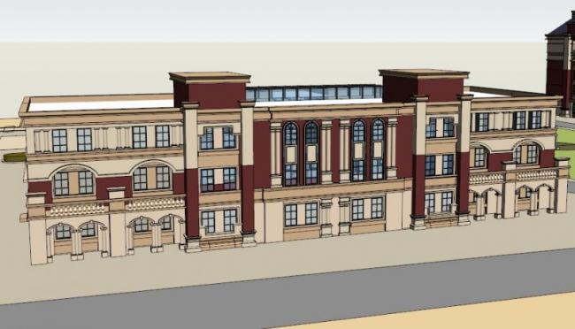 Sketchup学校模型|多层学校，校园教育建筑，欧式风格，古典风格