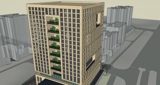 Sketchup办公模型|超高层办公楼，现代风格