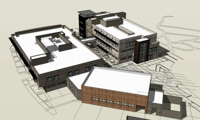 Sketchup学校模型|多层培训中心学校，校园教育建筑，现代风格