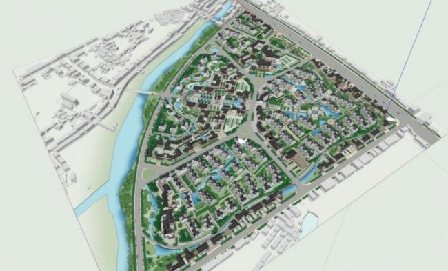 Sketchup住宅模型|多层住宅小区，中式风格