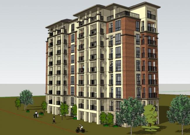 Sketchup住宅模型|小高层住宅，古典风格